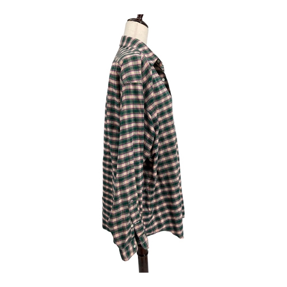 Ralph Lauren Cotton Button Down Long Sleeve Plaid Brushed Shirt - Picture 3 of 11